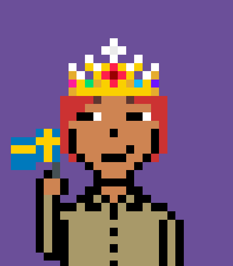 The Queen of Sweden would like to have a word with you.
cryptopeeps.io/nft/4025/
#Cardano #ADA #NFT #cNFT #cryptocurrency 
#Crypto #pixel #blockchain #pfp #DeFi #CardanoCommunity #cryptopeeps #CNFTs #CNFTCommunity #CNFTCollector #NFTS
#NFTsales #NFTshill #nftart #NFTCommunity
