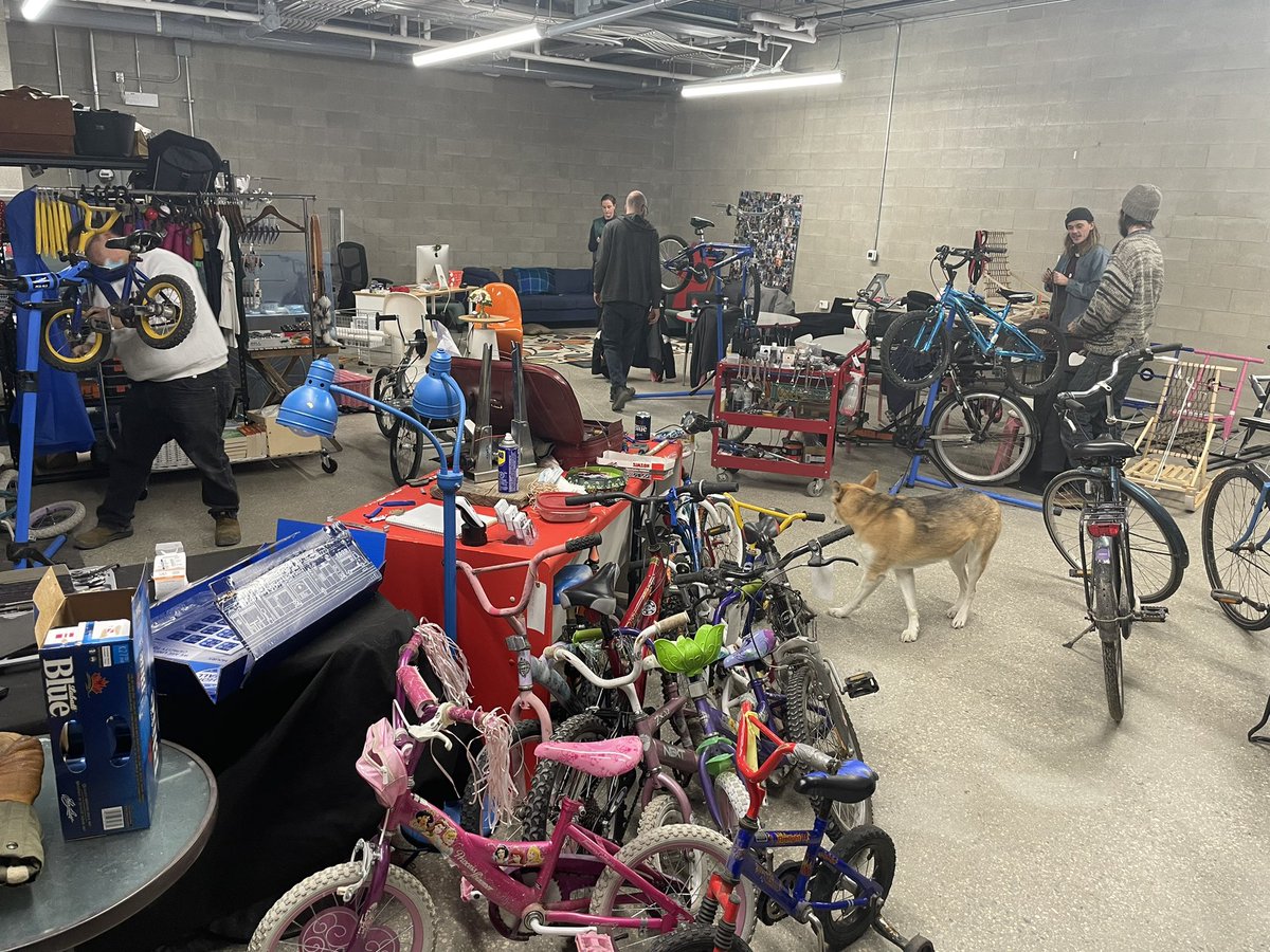 WinnipegTrails's tweet photo. Hey @thewrenchwpg we got you. But we think you must have given us all the easy ones or something cuz the @plainbicycle crew over here just crushed out most of that van load in an hour or so. Give us some tough ones.
#CycleOfGiving https://t.co/Gq23uSbWBO