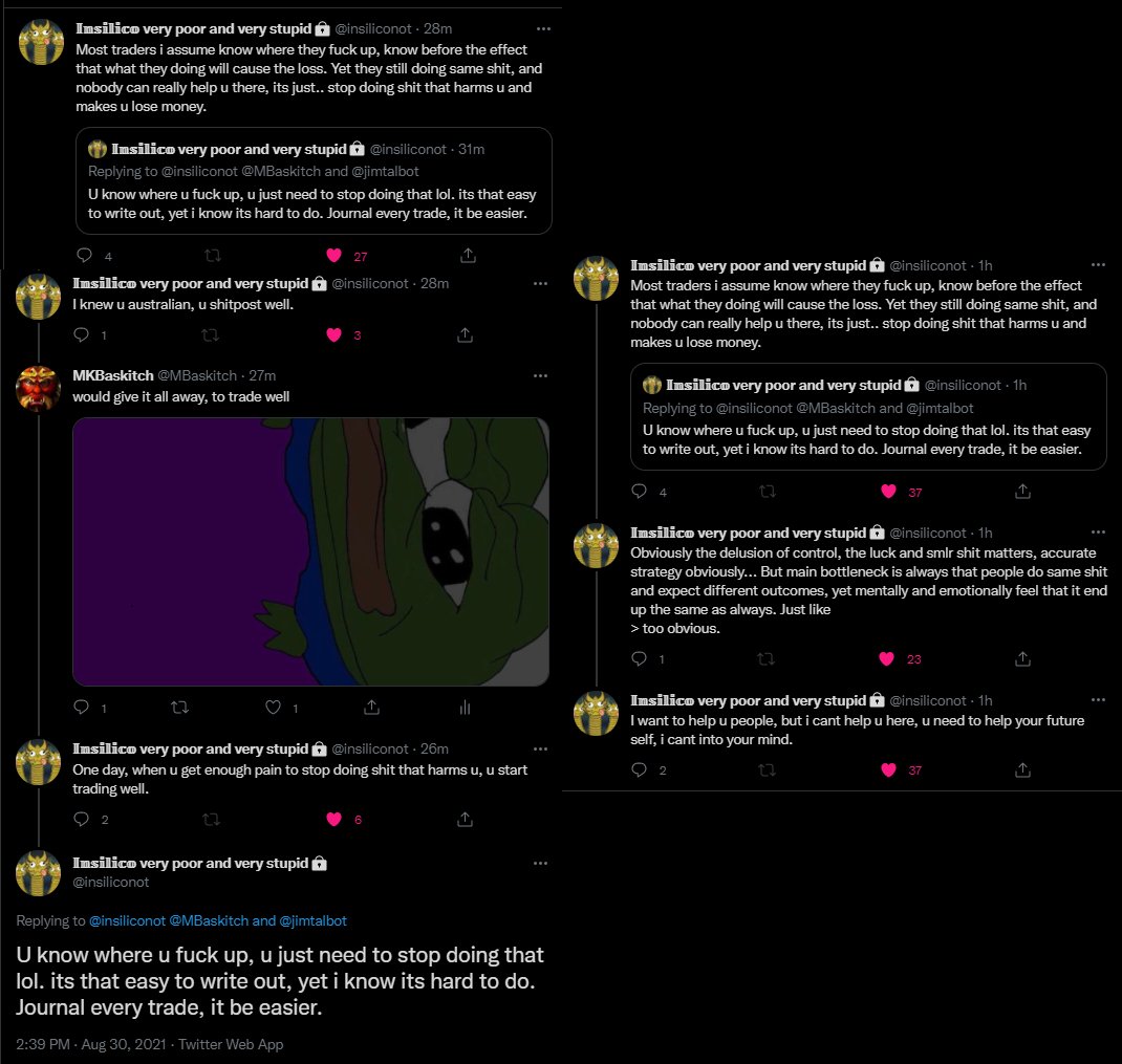 dont blind bid, you dont always have to be in position. If you enter a position and you already feel uneasy, youre probably fucked.

YOU KNOW WHEN YOU ENTER A BAD TRADE. 

<a href="/insiliconot/">𝕀𝕟𝕤𝕚𝕝𝕚𝕔𝕠 Very poor & Very stupid</a> advices, again.