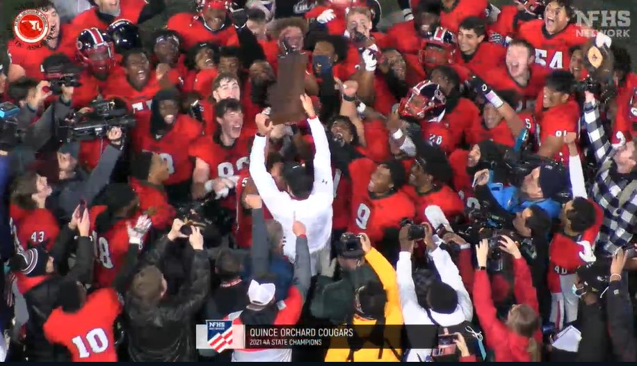 ChrisLongKSTP's tweet photo. Ayyyyy... congrats @QO_FOOTBALL | @QOAthletics @QuinceOrchardHS !!!
#MakeItFour '91-'07-'18-'21 https://t.co/yBRjChdork