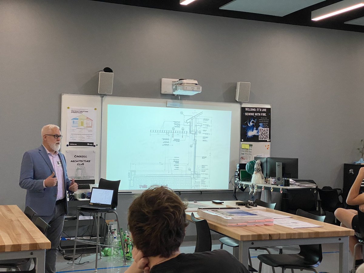 Thank you to <a href="/bobborson/">Bob Borson, FAIA</a> for presenting and discussing “life of an architect” to our <a href="/STEMdragons/">Carroll STEM Academy</a> civil engineering &amp; architecture students. Mr. Borson has the “Life of an Architect” blog and podcast! lifeofanarchitect.com. <a href="/Carrollisd/">Carroll ISD</a> <a href="/CarrollHigh/">Carroll High School</a> <a href="/SLCDragonMedia/">Dragon Media</a> <a href="/DragonsCTE/">Dragons CTE</a>