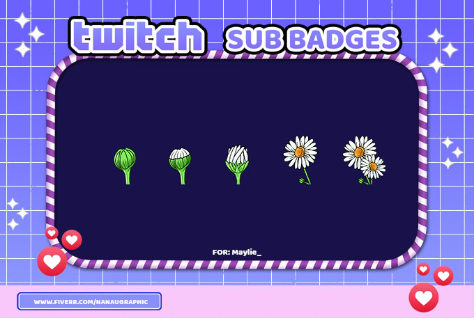 GraphicNanau's tweet photo. Sub Badges Work
Here: https://t.co/TFDX0PmGj1
#twitch #emotes #subbadges #TwitchEmoteArtist #twitchtv #loyalitybadges #emotestwitch #commissionsopen #emoteschristmas #Fiverr #subbadgetwitch #emoteartist #customsubbadges #twitchsubbadges #twitchemotes #badges #badgeschristmas https://t.co/ZB4bkscvP8