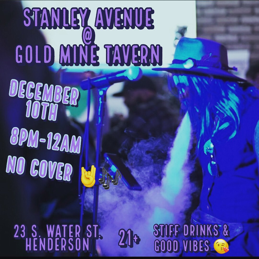 PhilenaCarter's tweet photo. December 10th in Henderson, NV 💜🤘 #livemusic #LasVegas #stanleyavelv #philenacarter #goldminetavern #Underground https://t.co/QkK8XINjVf