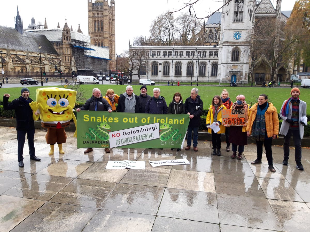 Day Two of our #DalradianOut trip started with a visit to @10DowningStreet where our delegation submitted a letter calling on @BorisJohnson to #BanToxicGoldMining Next stop was a meeting with @TheCrownEstate to make them aware of the opposition to gold mining in #TheSperrinsAONB