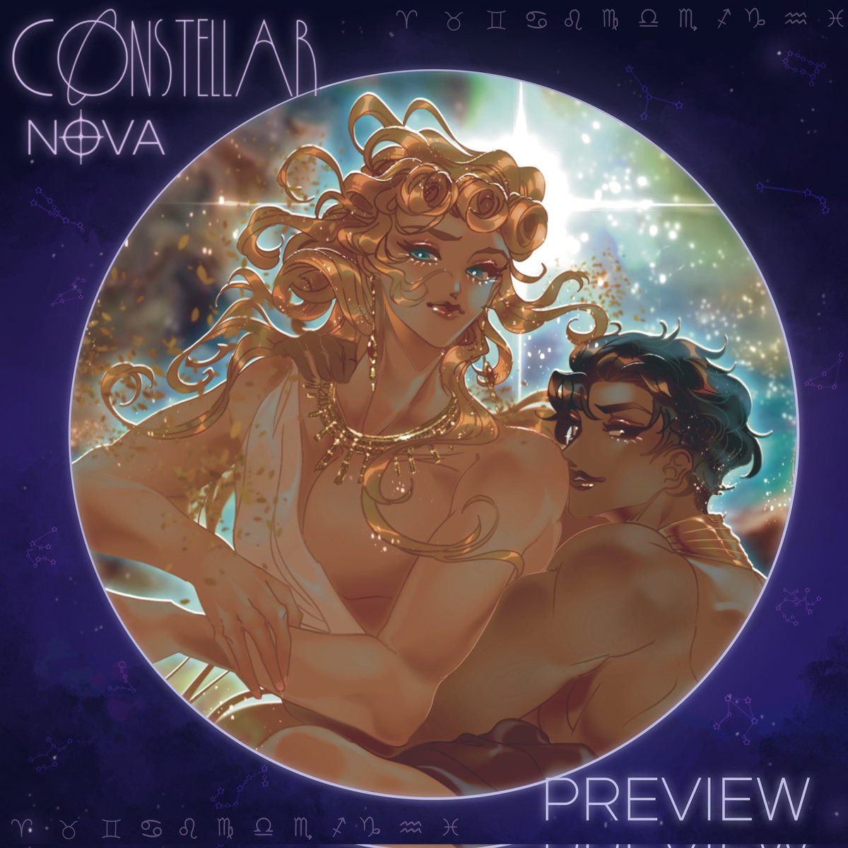 Constellar_Zine's tweet photo. 🌟 PREVIEW 🌟

The nebula and it's followers.

Giorno and Mista amongst a Nebula, illustrated by @vanxllavina ! https://t.co/uz48BsCJ8S