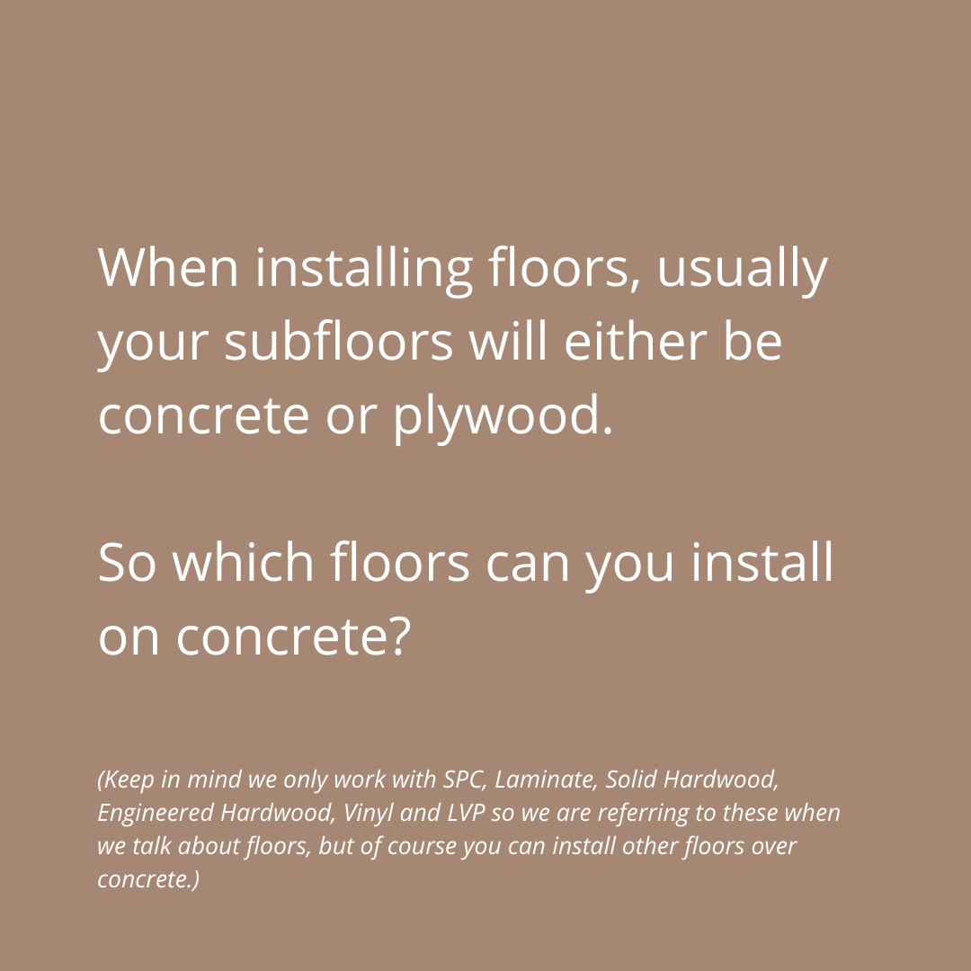 FlooringMy's tweet photo. What type of flooring can you install over concrete? 

#flooring #flooringinstallation #hardwoodfloors https://t.co/LnxKHpqf4z