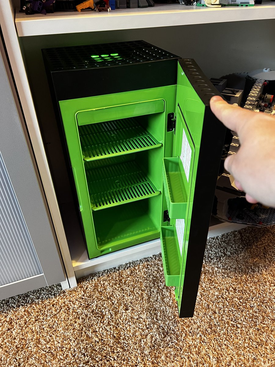 Open Xbox mini fridge