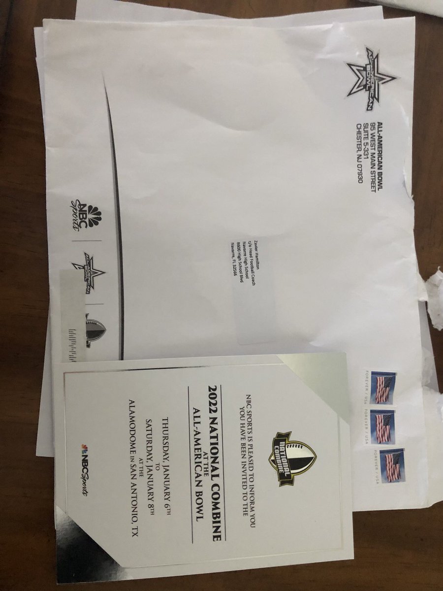 ZavierHamilton1's tweet photo. Blessed to be invited to the National Combine‼️‼️ @C3Elite7v7 @AABonNBC 
@Blake_Alderman  @InsideTheGators @fbscout_florida @ChadSimmons_ @ZBlostein247 @Noles247 @MichaelWarchant @fbscout_florida @stevequinnFBU @ErikRichardsUSA @FbuFlorida @FBUAllAmerican @Excelspeed12 https://t.co/BEiaL8G84w