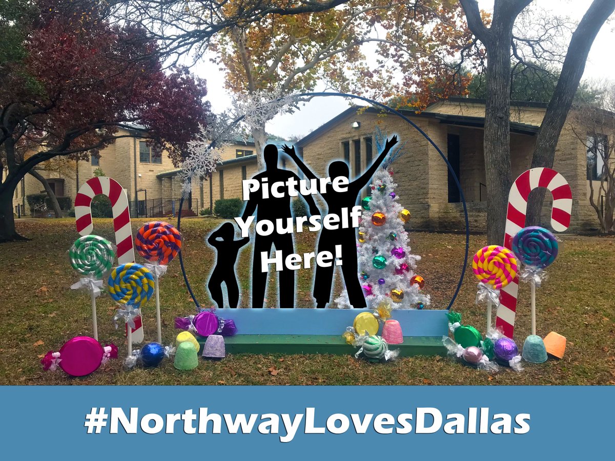 NorthwayDallas's tweet photo. Watch for some fun holiday selfie stations to pop up around Northway's campus. Be sure to tag us, and to hashtag #NorthwayLovesDallas when you share on your social media posts. https://t.co/K1IDoDtHnU
