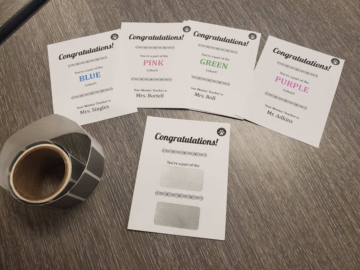Daniel Adkins (@dannyadkins) on Twitter photo We stole a page of #GCISDvalor and used some scratch off stickers to reveal our <a href="/CHHSSTEM/">CHHS STEM</a> students who their mentor teacher and cohort would be! The best part is I tricked them giving up their coins before <a href="/LeslieSingles/">Leslie Singles</a> gave the cards 😁 thank you <a href="/SCrawfordELA/">Shannon Crawford</a> and <a href="/drummondra/">Rebecca Drummond</a> ! We stole a page of #GCISDvalor and used some scratch off stickers to reveal our <a href="/CHHSSTEM/">CHHS STEM</a> students who their mentor teacher and cohort would be! The best part is I tricked them giving up their coins before <a href="/LeslieSingles/">Leslie Singles</a> gave the cards 😁 thank you <a href="/SCrawfordELA/">Shannon Crawford</a> and <a href="/drummondra/">Rebecca Drummond</a> !