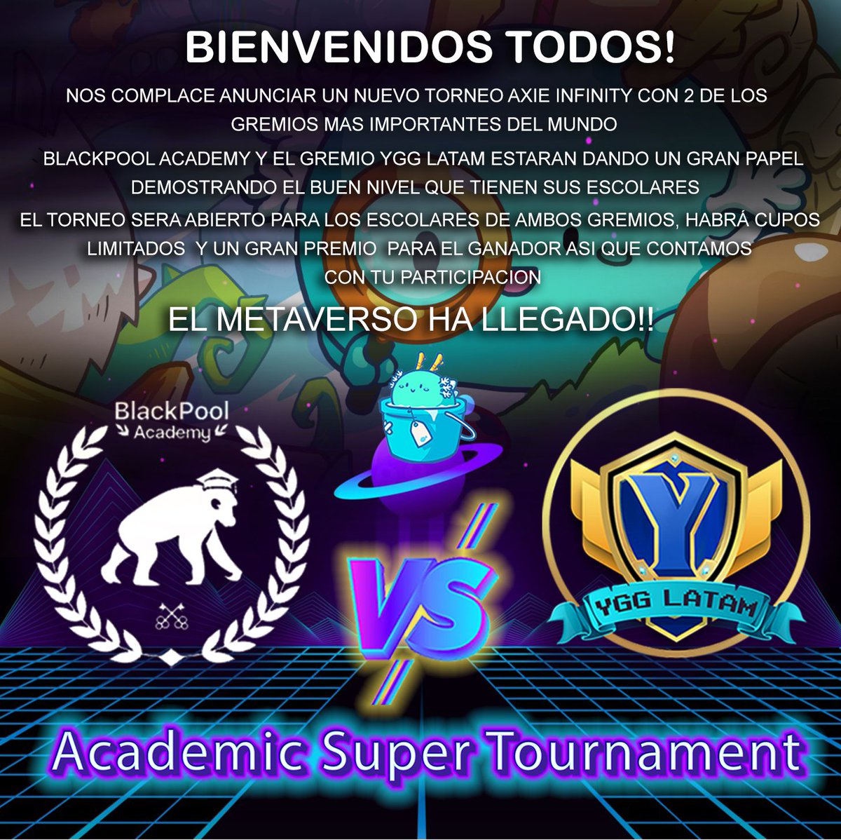 Subzero_YP's tweet photo. Próximo evento, donde se unen 2 comunidades para competir sanamente en un torneo de axie infinity, esperamos su participación, suerte para todos @YieldGuild @BlackpoolHQ @Sarut0biSasuke @Rinzler_BP_Acad @TonberryBPA @n0acls @Cydronerx #NFT #AxieInfinity #PlayToEarn #NFTCommunity https://t.co/X6hBEnsFt7