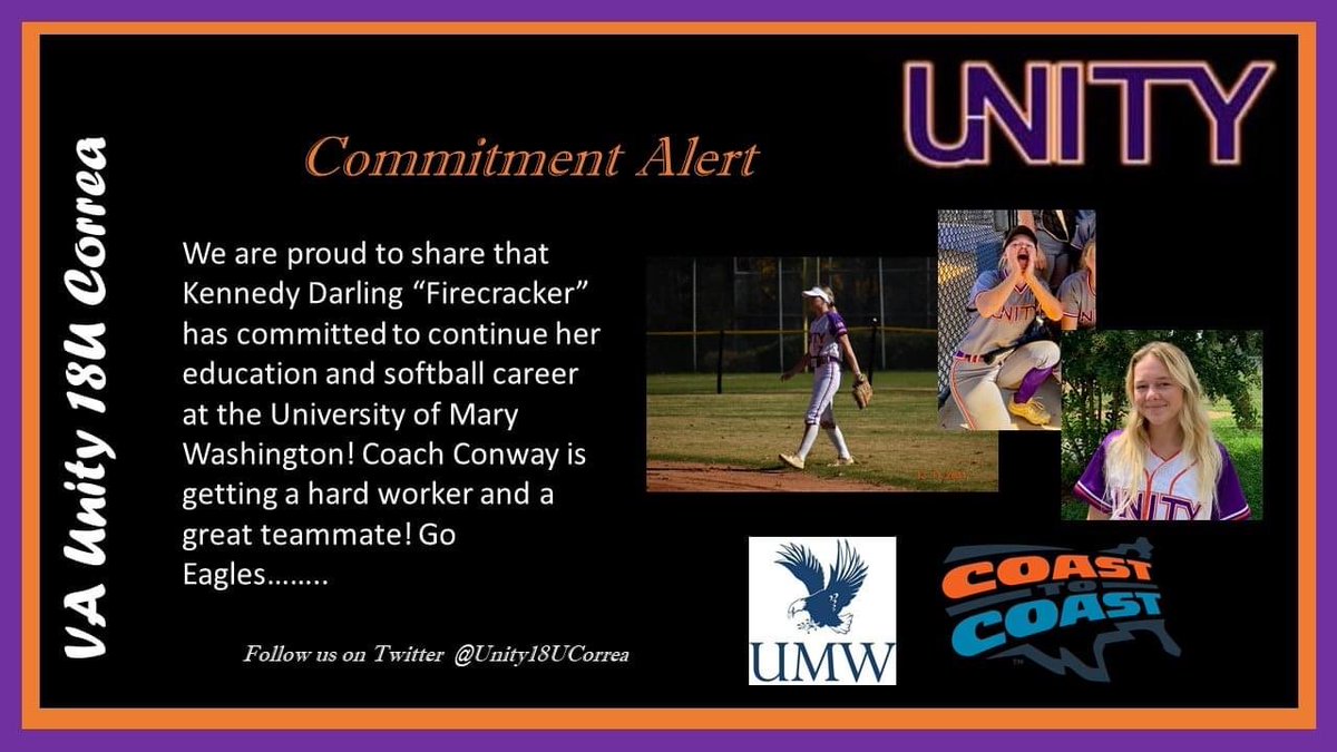 UnityBlackwell's tweet image. Another one!  Hard working young lady Kennedy Darling!  Congratulations Kennedy!  #Foundatruehome #OFPhenom @VAUnityCorrea @VAUnitySB @FieldLevel @CoastRecruits