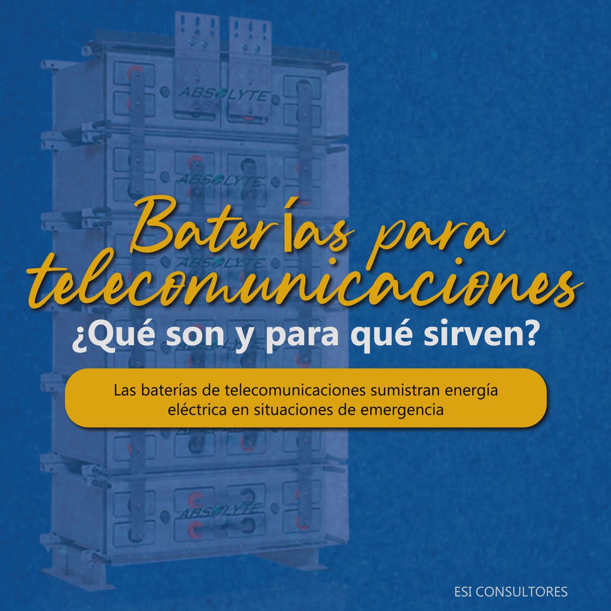 omar_ram101's tweet photo. Las baterías para telecomunicaciones suministran energía eléctrica en situaciones de emergencia, como un corte eléctrico, ya que su ciclo está diseñado para una carga con voltajes más altos.

#baterias #telecomunicaciones #energíaeléctrica #voltaje https://t.co/xEyulcCNpg