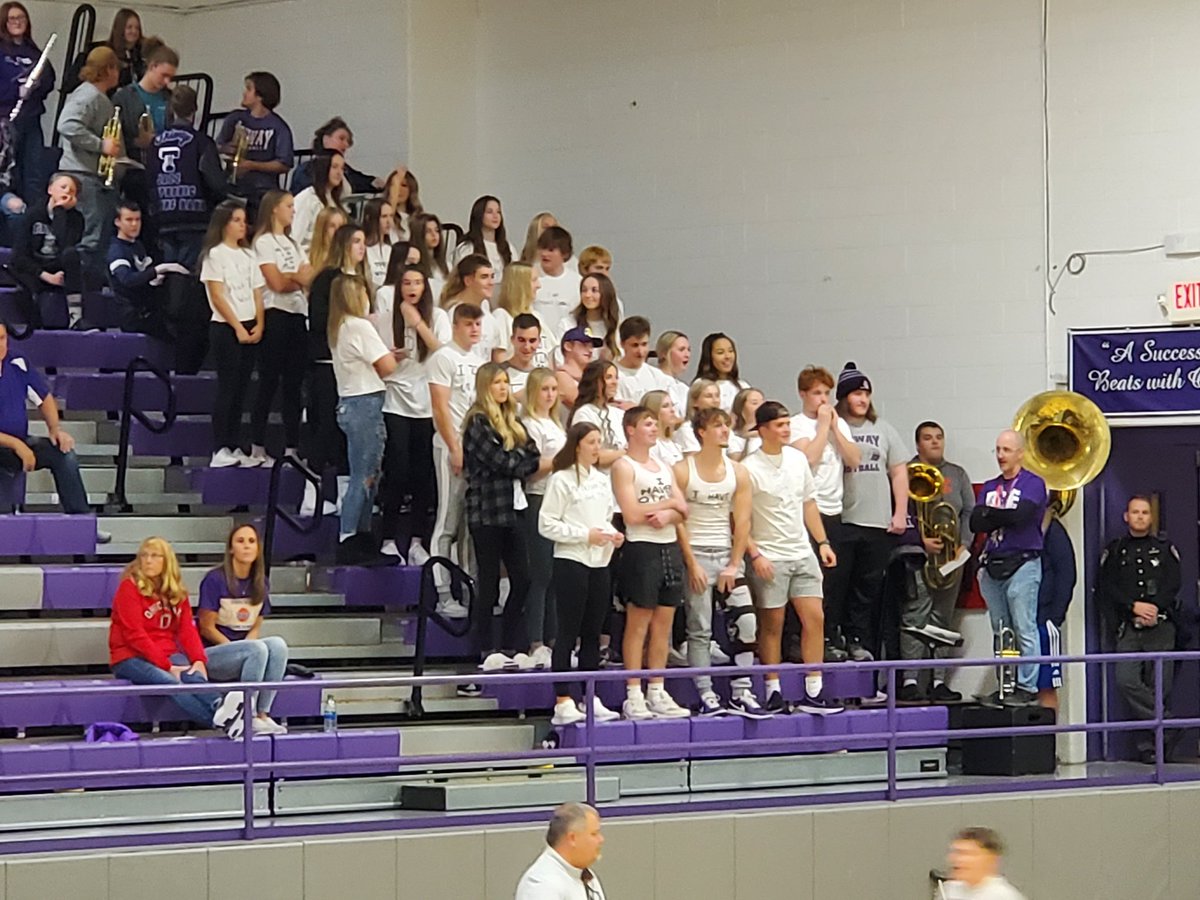 josh_mc1982's tweet photo. BBK: This Triway Student Section is out in force tonight! Always love the atmosphere here inside The Pit and they are a huge reason for that atmosphere #TDR #LoudAndRowdy https://t.co/bKBQWWyEHV