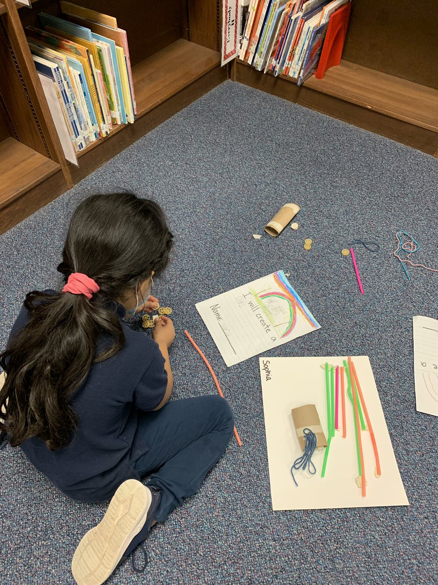 cindy_hundley's tweet photo. I love it when a plan comes together! @athkat’s K students @GutermuthES planned, labeled, & built original creations using only 7 items (+ a whole lot of tape!) Their work was on point! #JCPSLibrarians #GutermuthPride #STEM #JCPSBackpack #flexschedule @JCPSBackpack @kids_inspire https://t.co/jKJ0pCGaxi