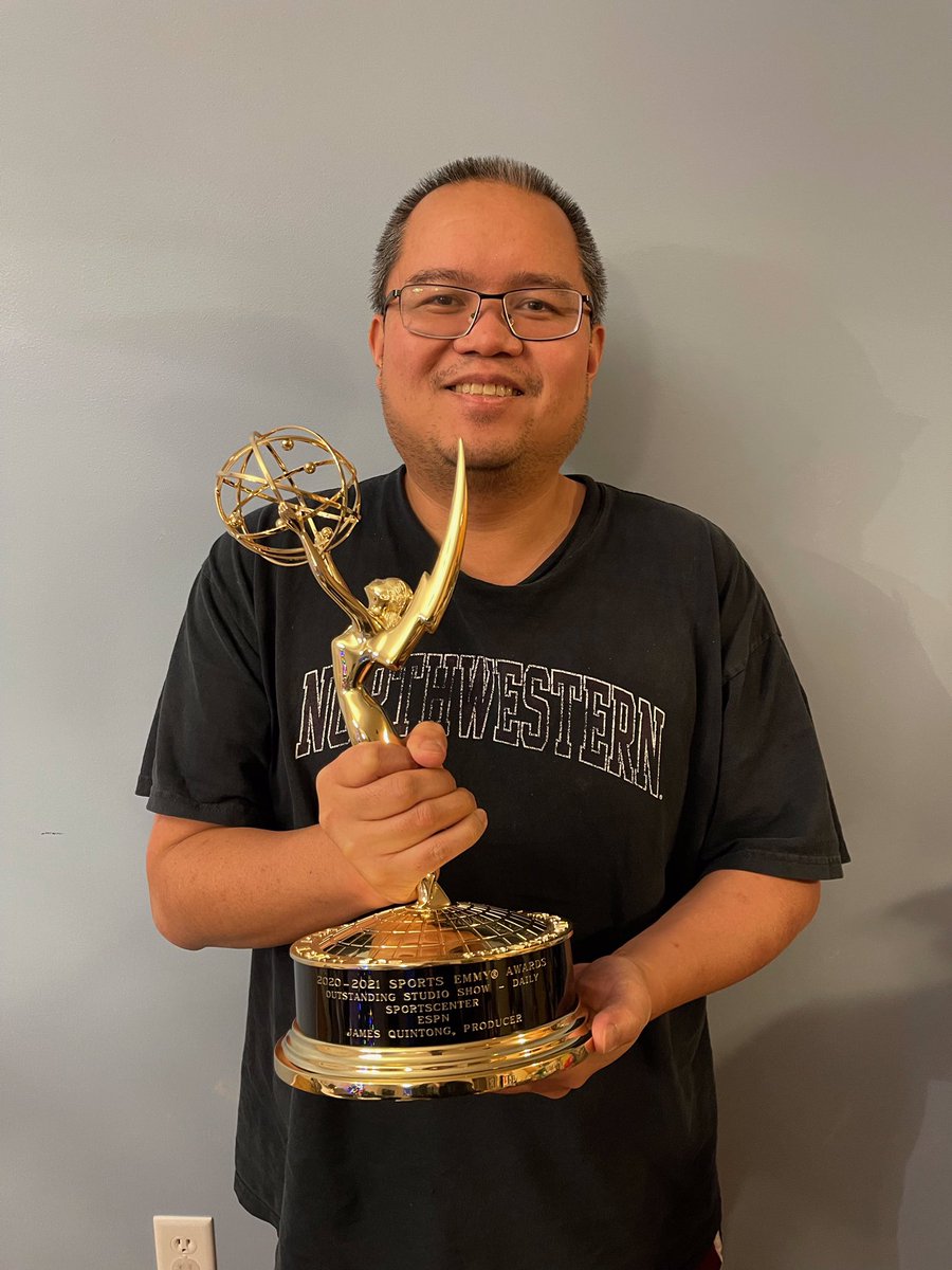It’s a major award! Honored to have my own Sports Emmy as part of the greater SportsCenter team. I’m 1/4 of the way to an EGOT.