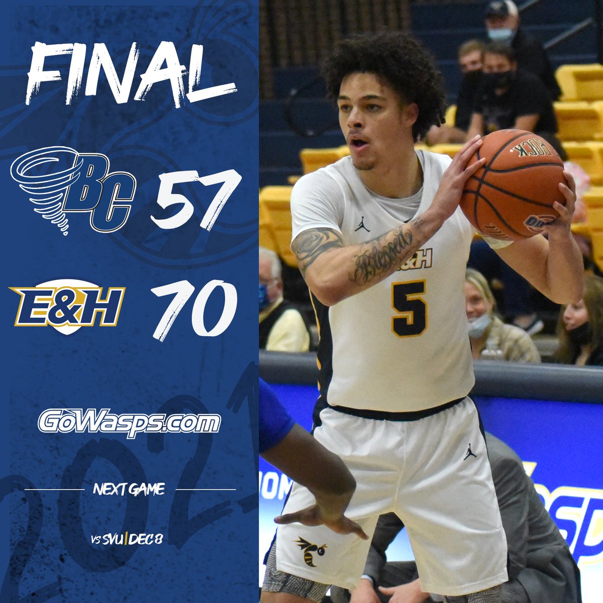 TGIF! @EHCMBB wins by 13 points over Brevard at home. #GoWasps #BlueCollarGoldStandard