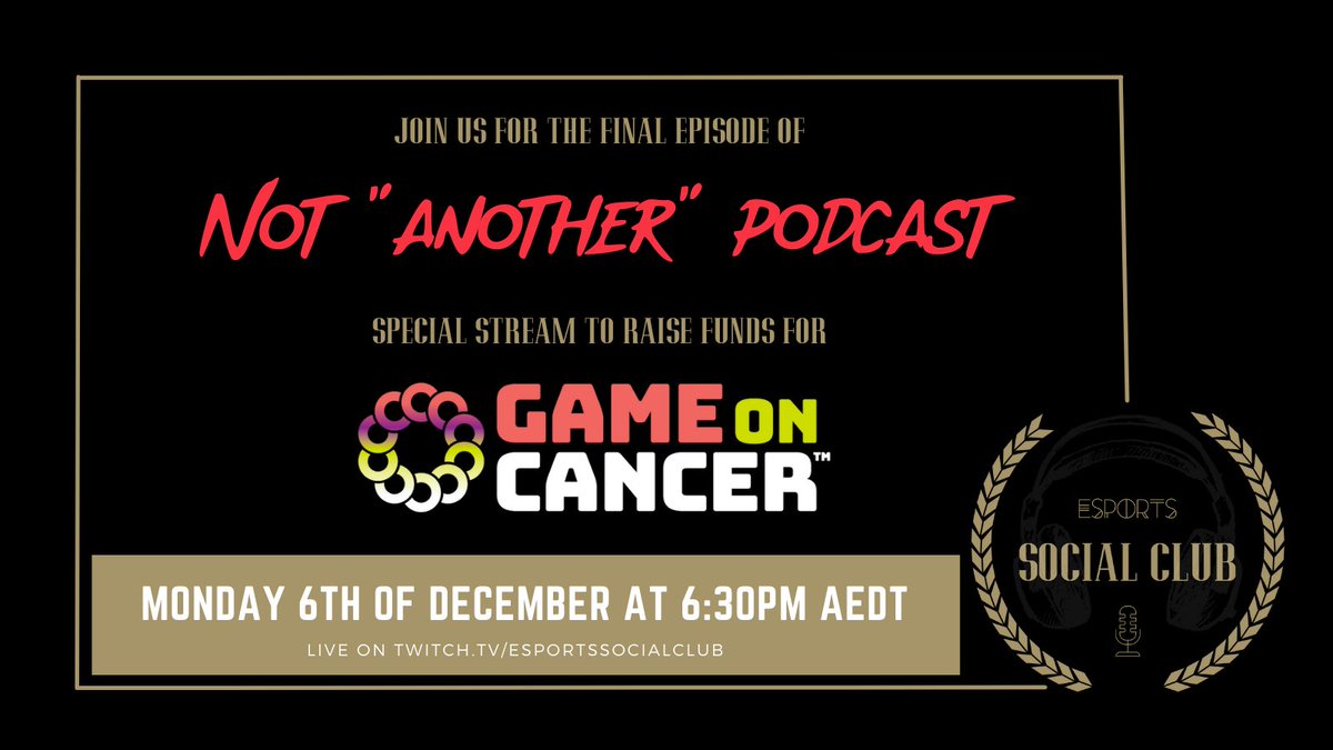 ESClubOfficial's tweet photo. It's been a hot minute...

Join us for the final ever episode ever of NAPCast!

We'll be raising vital research funds for @CureCancerAu's @GameOn_Cancer Holiday Spectacular!

All donations over $20AUD will have a question answered by us

Donation link: https://t.co/wZVFYqLmsc https://t.co/bNLzhB900R