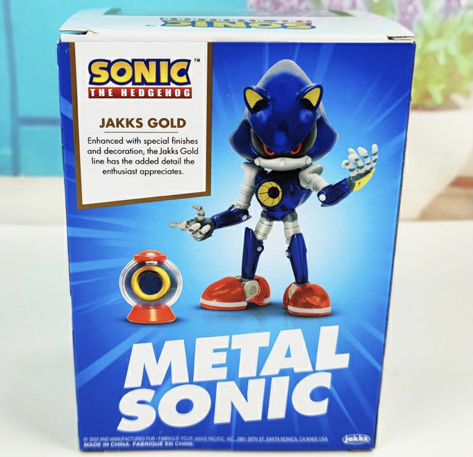 Action Figure MECHA SONIC Sonic The Hedgehog Jakks Gold Series, Boxed, Spedizione Gratuita