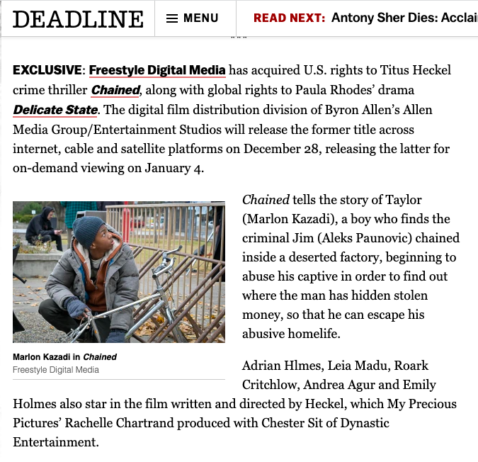 mypreciouspix's tweet photo. News is official, date is set-CHAINED is coming to America DEC 28TH! We are excited to join @DEADLINE &amp; @FreestyleDM in announcing that CHAINED will be available to rent &amp; own on ALL US digital, internet, cable, &amp; satellite platforms. More to come soon! https://t.co/jTiTFhKVFk https://t.co/S0MxwEqw9i