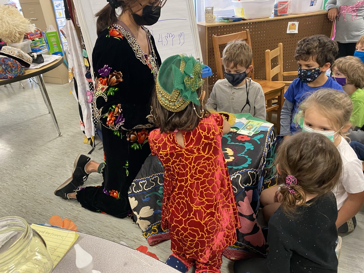 Malika Mirkhanova Shared a Tea Ceremony from Uzbekistan with our class today! She shared traditional hats and dolls with them and a taste of life in her home country! Thank you Mrs. Mirkhanova! We all enjoyed our virtual trip across the ocean!@ AbingdonGIFT