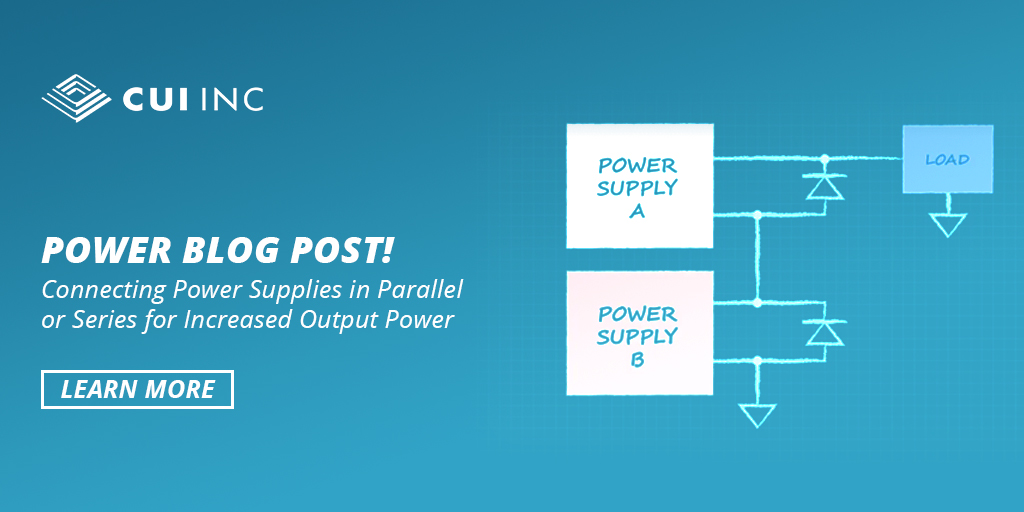 CUIInc's tweet photo. Connecting multiple #power #converters in series to increase #outputpower can be easier than connecting them in parallel. In this CUI Power Blog post we explore this as well as the pros &amp; cons of connecting #powersupplies in parallel or in a series.

https://t.co/Is7X8Oeu4I https://t.co/qTrGqovis9