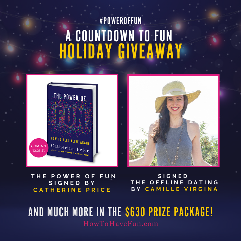 I’m so excited to partner with Best-Selling Author <a href="/_CatherinePrice/">catherine price</a> for a Countdown to Fun holiday giveaway to celebrate the launch of her new book, The Power of Fun! Featuring 3 giveaway packages with 25+ prizes! For details + entry: howtohavefun.com/sweepstakes #PowerofFun #FunSquad