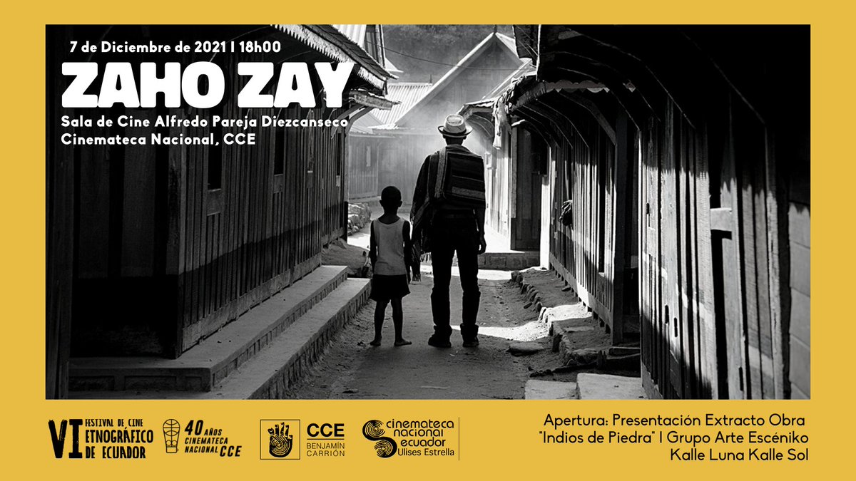 cinetnografico's tweet photo. INAUGURACIÓN DEL VI FESTIVAL DE CINE ETNOGRÁFICO DE ECUADOR

Fecha: 7 de Diciembre de 2021
Hora: 18h00
Lugar: Sala de Cine Alfredo Pareja Diezcanseco, Cinemateca Nacional CCE @CinematecaEC https://t.co/wL6ca5YHur