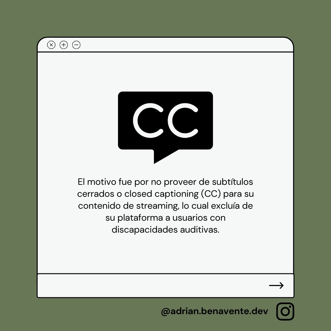 fenavente's tweet image. RESUBIDO en ocasión del Día Internacional de las Personas con Discapacidad: Te invito a conocer el caso de Netflix, demandado legalmente en 2011 por no incluir subtítulos cerrados. Seguime en este hilo...
#a11y #a11d #accesibilidad #accesouniversal #netflix #demandas #streaming
