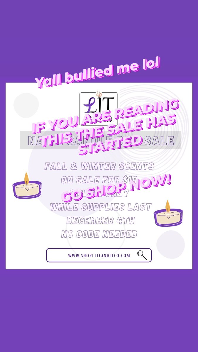 #StayLit &amp; SHOPLITCANDLECO.COM