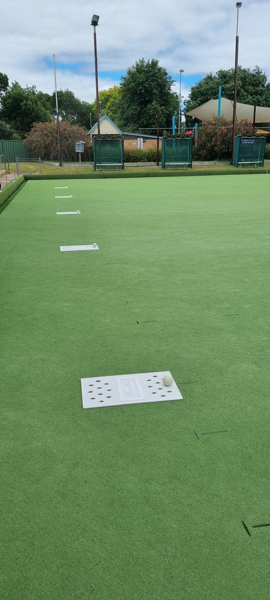 The scene is set for today's showdown. #dunkeld #dunkeldbowls #getoutthechalk