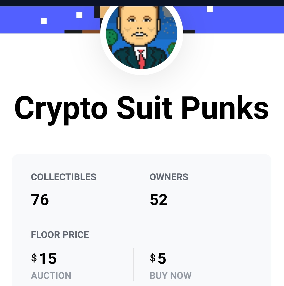 CryptoSuitPunks's tweet photo. Already a Lot of People joined us In only 9 Days. Thanks to everyone for that.

#nft #nfts #nftdrop #nftcollection #crypto #Cryptocurrency #bitcoin #ethereum #digitalart #starwars #marvel #shib https://t.co/m4MHvAwcRd