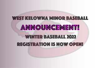 WestKelBaseball's tweet photo. West Kelowna Minor Baseball Winter Ball Registration is Open! https://t.co/UC2yuh8pX1 https://t.co/zAleLy6FCG