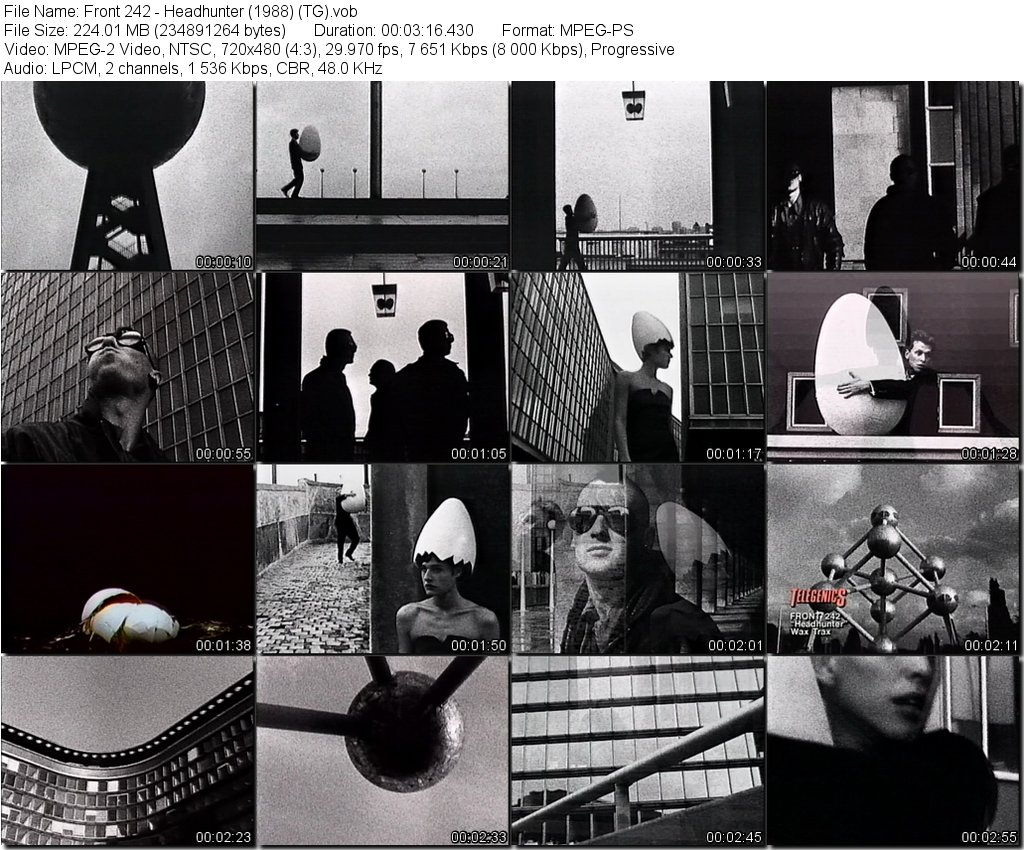 drewtoothpaste's tweet photo. in 1988, Front 242 asked anton corbijn to direct the video for their song Headhunter. it wasn't until the band got the finished video back that they realized Corbijn thought they said Egghunter, so the video is full of eggs https://t.co/nAVWJo0ayt