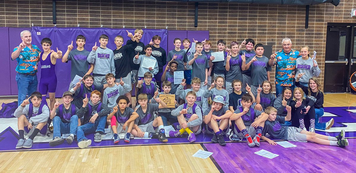 Huge thanks to <a href="/hayes8wyo/">Heath Hayes</a> and <a href="/barnett2028/">Jeff Barnett</a> for their phenomenal coaching and leadership this season! Our Glenrock team is officially the SEWAC champions 👏 💜 #herderpride #wrestling #wyomingwrestling