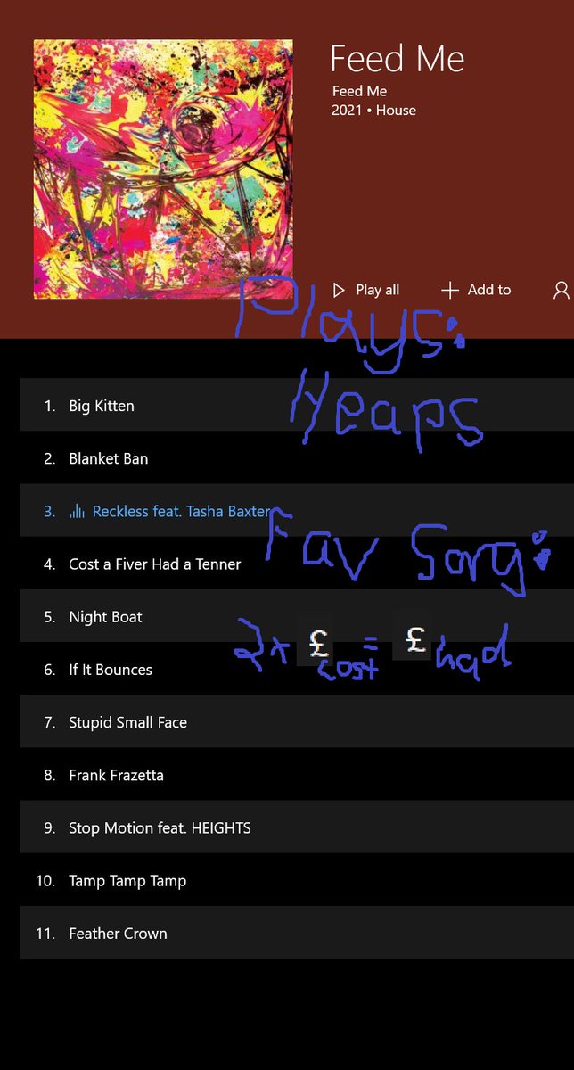 <a href="/feedme/">Feed Me</a> <a href="/TashaBaxter/">Tasha Baxter</a> My spotify wrapped is bugging out.