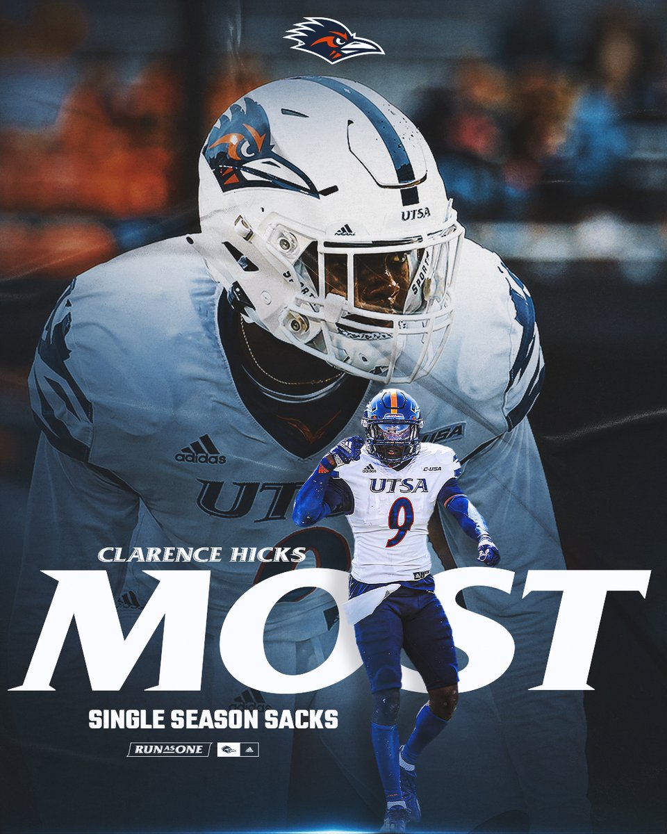 UTSAFTBL's tweet photo. The new @UTSA record holder for single-season sacks, @c9inee! 

#BirdsUp 🤙 https://t.co/OhPwjPhWnd