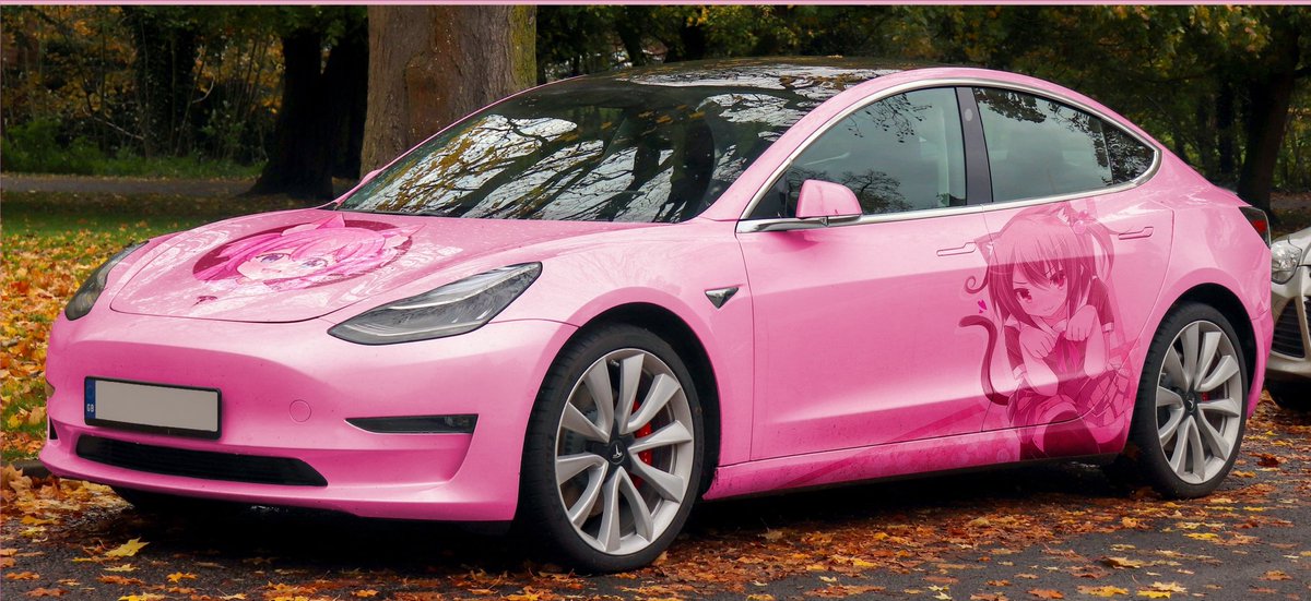 CaniBOTS_'s tweet photo. @elonmusk @PhantomX91 Catgirls look great on teslas! https://t.co/3Xn6NHCX8x