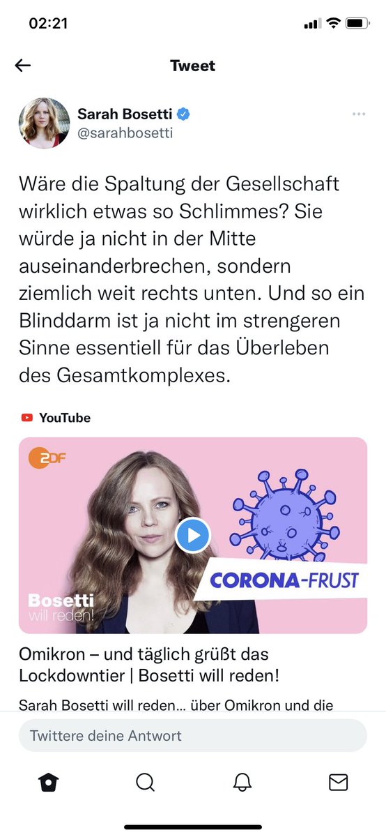 #ZDF Das ist, sage ich als dreimal Geimpfter, zu viel. So geht es nicht. Sofern sie GEZ Gebühren mit Grundversorgung gleich setzen.