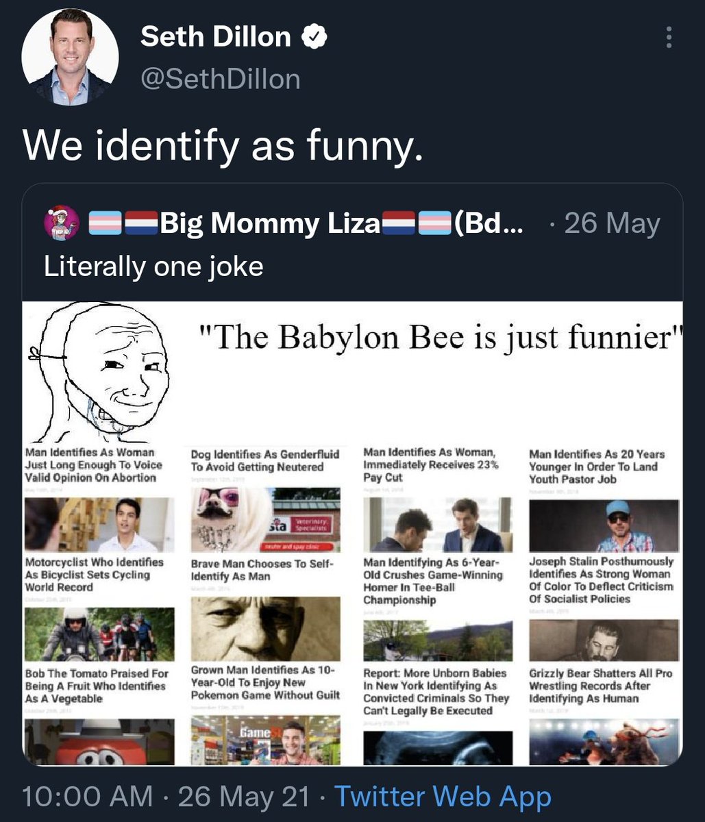 I have never before seen such a self own