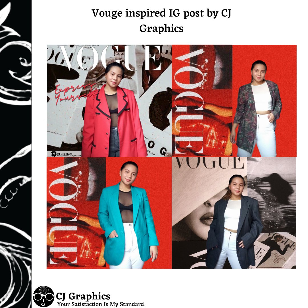 cjgraphics26's tweet image. Express yourself more in a unique and themed Instagram post with CJ Graphics🥰💁‍♀️
For any queries, visit my site Now!
cjgraphics.mystrikingly.com
#21DayCampaign #SupportFreelancer #CJGraphics #YourSatisfactionIsMyStandard #GraphicDesigner #SelfLove #SelfExpression #IGpost #Vouge #Art