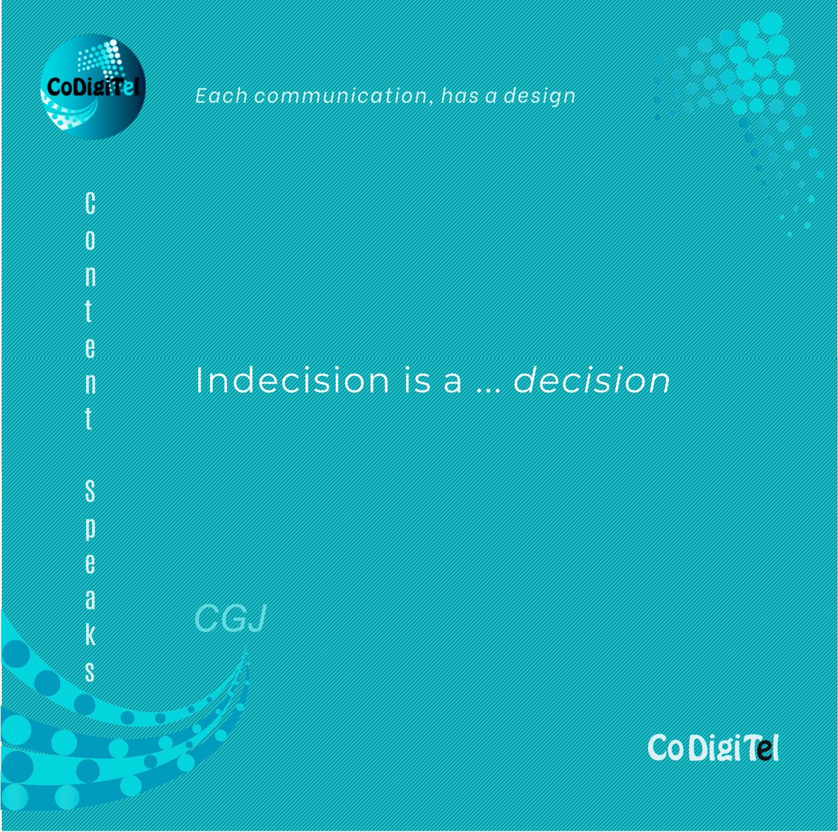 CoDigiTel's tweet photo. Indecision is a ...decision> https://t.co/ZKMAm6rdKf
#Content has to be relevant & educational. CoDigiTel can help> https://t.co/KaOXrNiI9V
#codigitel #MagneticMaharashtra #midc #energy #smb #campaigns #makeinindia #farming #marketresearch #logistics #retail #solar #power #MSME https://t.co/ErHSvAqtS4