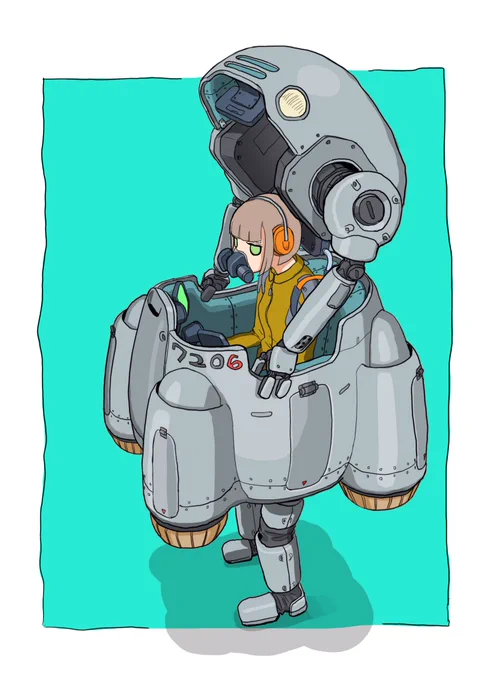 #メカ #イラスト #illustrationart 
噴射推進機関搭載型駆動装甲 