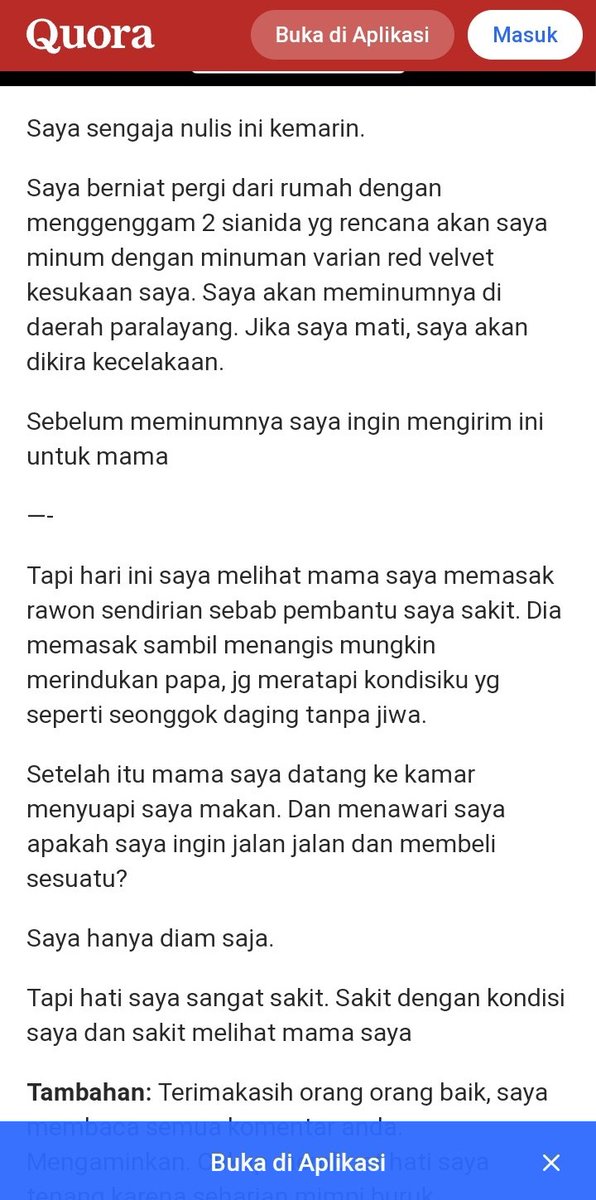 morineitte's tweet photo. @tubirfess Baca tulisan almh di quora, this is so heartbreaking https://t.co/qI8WMhaDqe