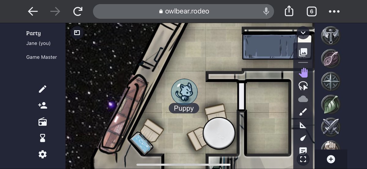 My young spacefaring adventurers just rescued a cat in a miniature giant space hamster ball from githyanki pirates. 

I’m delighted to have Animal Sidekicks in my toolkit so that our new friend Puppy can join the party!

#DND #DNDAnimalSidekicks #DMsGuild <a href="/heroworkshopLA/">The Hero Workshop</a>