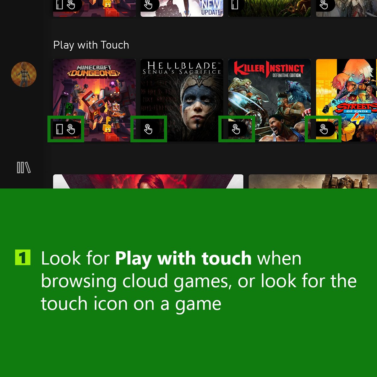 XBOXSupport's tweet photo. About 20% of Xbox Cloud Gaming players use touch controls exclusively. That's 1 in 5 gamers. 

Learn about using the controller-free way to enjoy cloud gaming: https://t.co/xBXXd0wpG0 https://t.co/s2e7O1f2RE