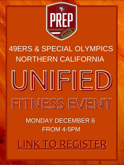 SFUnified's tweet photo. Join @SONorCal and @49ersCommunity today from 4:00-5:00PM for virtual Unified Fitness session.π This hour will entail adaptable exercises with the 49ers for 45 minutes, and then a dance party at the end! π RSVP here: https://t.co/HKYu1woDJR #ISW2021 #SFUSDISW https://t.co/q0MPRNyPXx