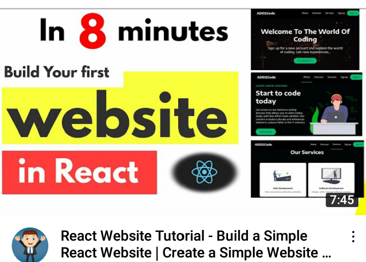 ANs_Tricks's tweet photo. https://t.co/E7ZdAJ6qgM
πππππ
Create your first website
#webdevelopment #websitedevelopment #React #reactwebsite #applicationdevelopment #projects https://t.co/TUpZ7AvugU