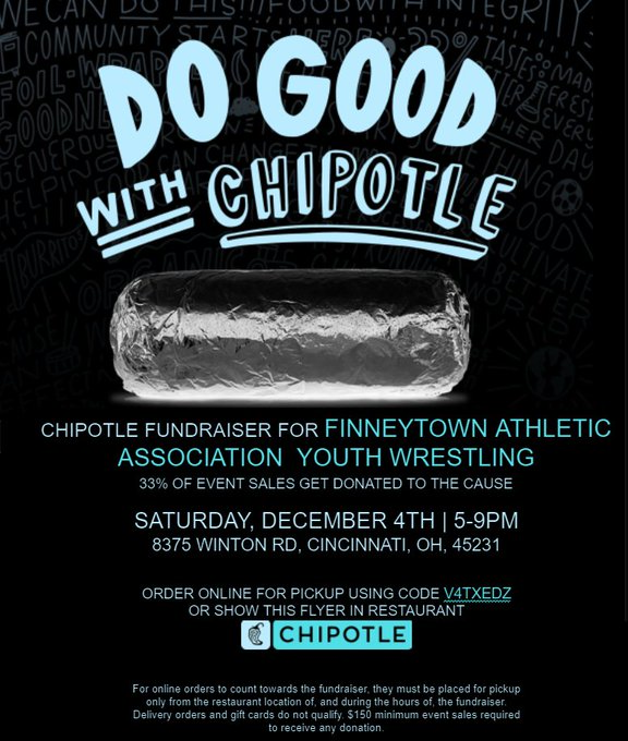 FinneytownW's tweet photo. #wearethechange

Support FAA Wrestling TOMORROW Saturday December 4th 5-9PM Code VATXEDZ https://t.co/yLzibOKiK2