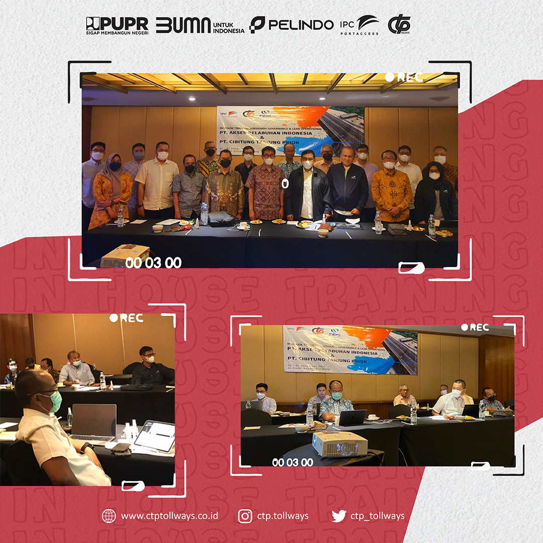 ctp_tollways's tweet photo. PT CTP Tollways bersama PT Akses Pelabuhan Indonesia mengadakan In House Training dengan Agenda, "Subsidiary Governance &amp; Lean Operation"

IHT ini bertujuan untuk penerapan Good Corporate Governance (GCG) di masing-masing Perusahaan. https://t.co/DsobSUcSdQ